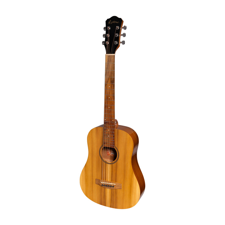Martinez Acoustic-Electric Gloss Babe Traveller Guitar (Jati-Teakwood)