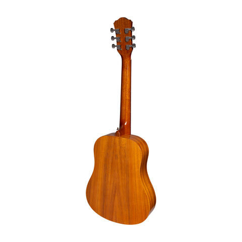 Martinez Acoustic-Electric Gloss Babe Traveller Guitar (Koa)