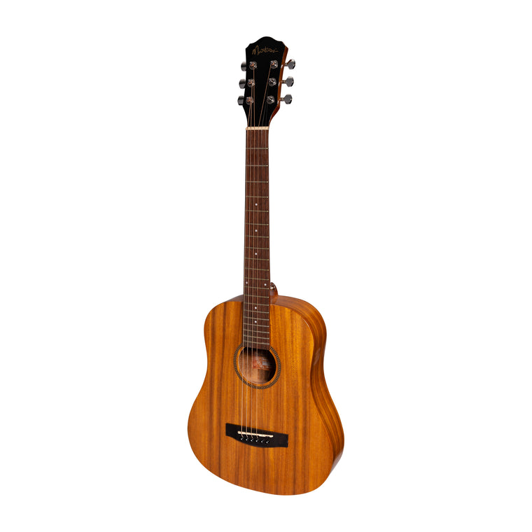 Martinez Acoustic-Electric Gloss Babe Traveller Guitar (Koa)