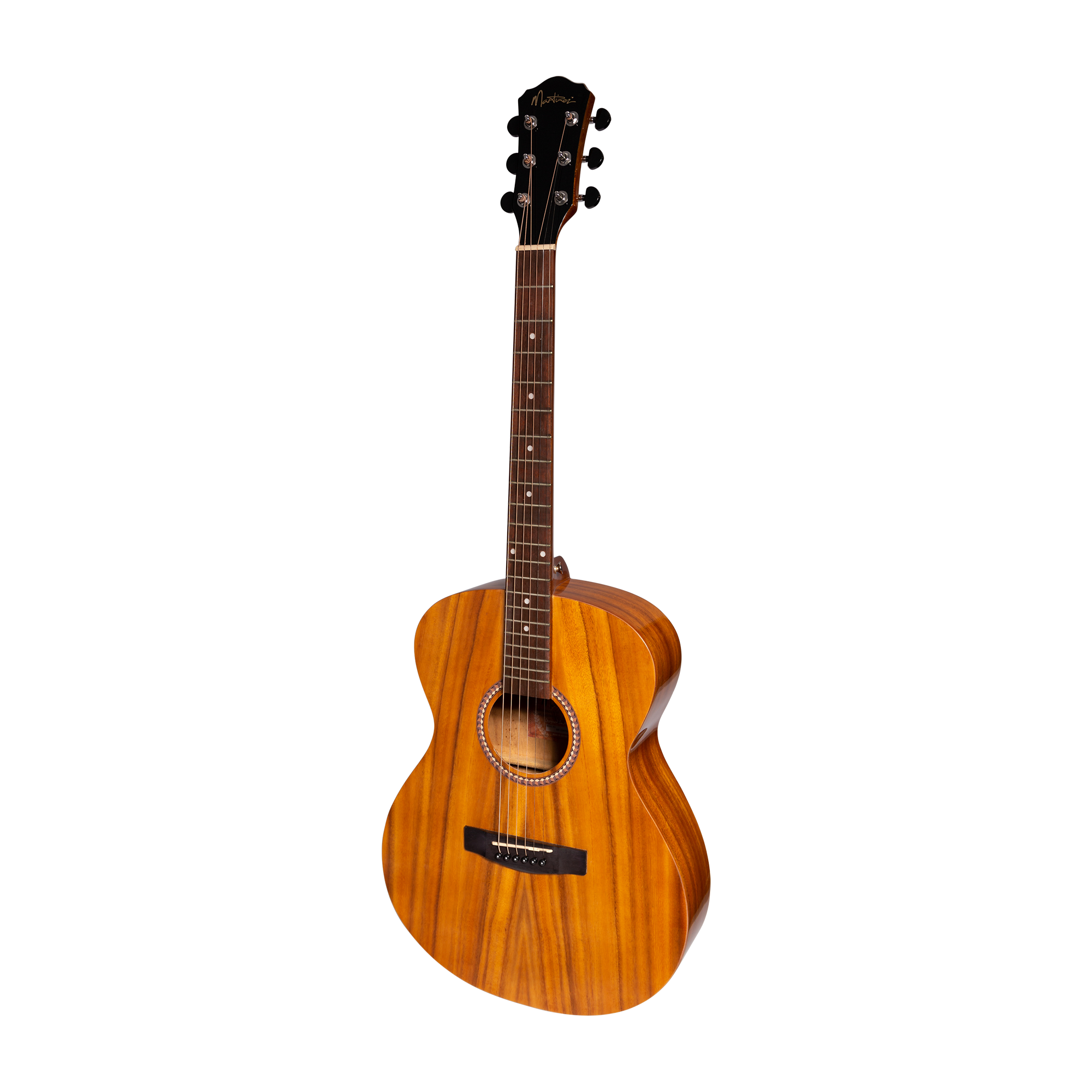 Martinez Acoustic-Electric Gloss Small Body Guitar Left Handed (Koa)