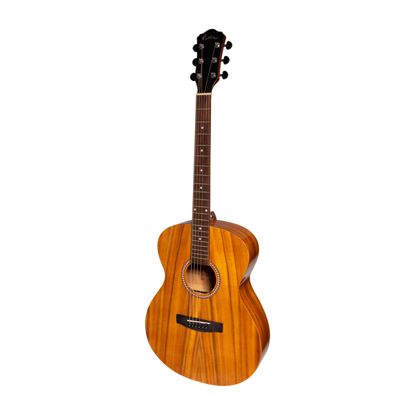Martinez Acoustic-Electric Gloss Small Body Guitar Left Handed (Koa)