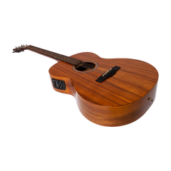 Martinez Acoustic-Electric Gloss Small Body Guitar with Built-In Tuner (Koa)