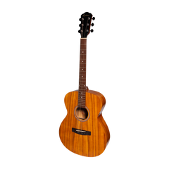Martinez Acoustic-Electric Gloss Small Body Guitar with Built-In Tuner (Koa)
