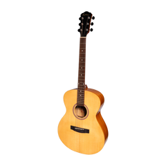 Martinez Acoustic-Electric Gloss Small Body Guitar with Built-In Tuner (Spruce/Koa)