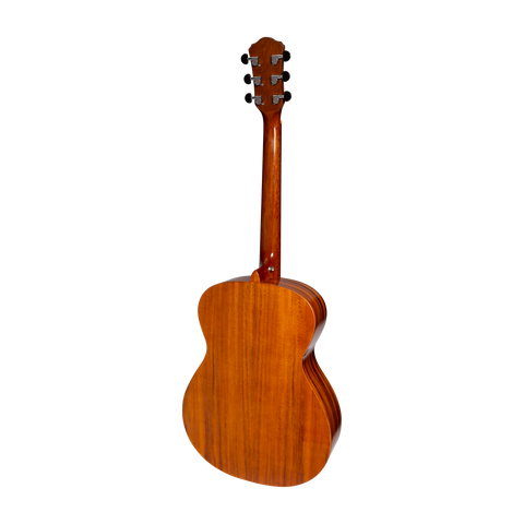 Martinez Acoustic-Electric Gloss Small Body Left Handed Guitar (Spruce/Koa)