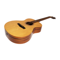Martinez Acoustic-Electric Gloss Small Body Left Handed Guitar (Spruce/Koa)