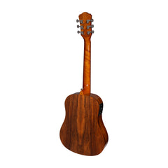 Martinez Acoustic-Electric Gloss Traveller Guitar with Built-In Tuner (Rosewood)
