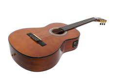 Martinez G-Series Left Handed Full Size Electric Classical Guitar with Tuner (Natural-Gloss)