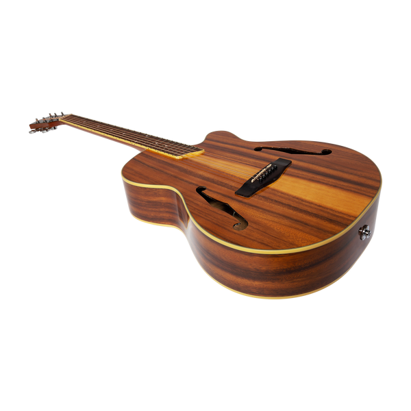 Martinez Jazz Hybrid Acoustic-Electric Gloss Small Body Cutaway Guitar (Koa)