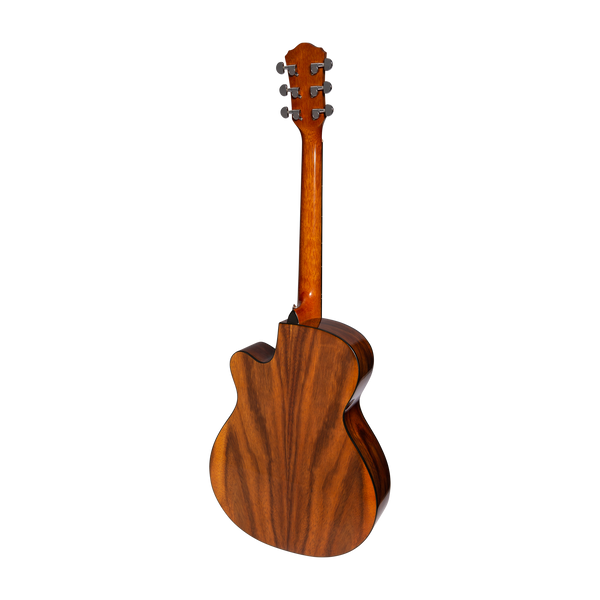 Martinez Jazz Hybrid Acoustic-Electric Gloss Small Body Cutaway Guitar (Rosewood)