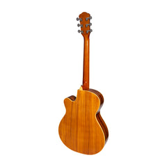 Martinez Jazz Hybrid Acoustic Gloss Small Body Cutaway Guitar (Koa)