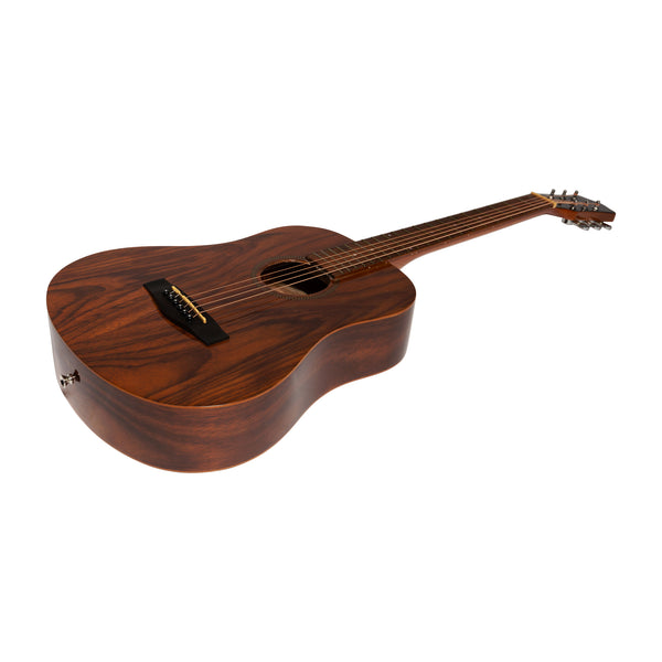Martinez Left Handed Acoustic-Electric Gloss Babe Traveller Guitar (Rosewood)