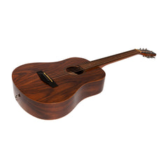 Martinez Left Handed Acoustic-Electric Gloss Babe Traveller Guitar (Rosewood)