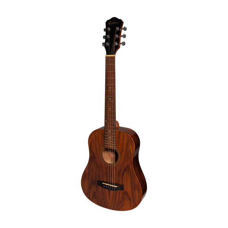 Martinez Left Handed Acoustic-Electric Gloss Babe Traveller Guitar (Rosewood)