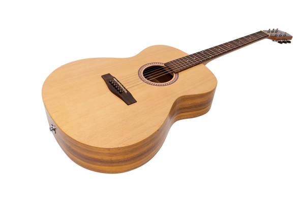 Martinez Left Handed Acoustic-Electric Small Body Guitar (Spruce/Koa)