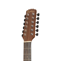 Martinez 'Natural Series' Solid Mahogany Top 12-String Acoustic-Electric Small Body Cutaway Guitar (Open Pore) *Left-hand option Available
