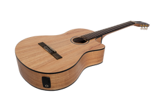 Martinez 'Slim Jim' Full Size Electric Classical Guitar with Pickup/Tuner Cutaway (Mindi-Wood)