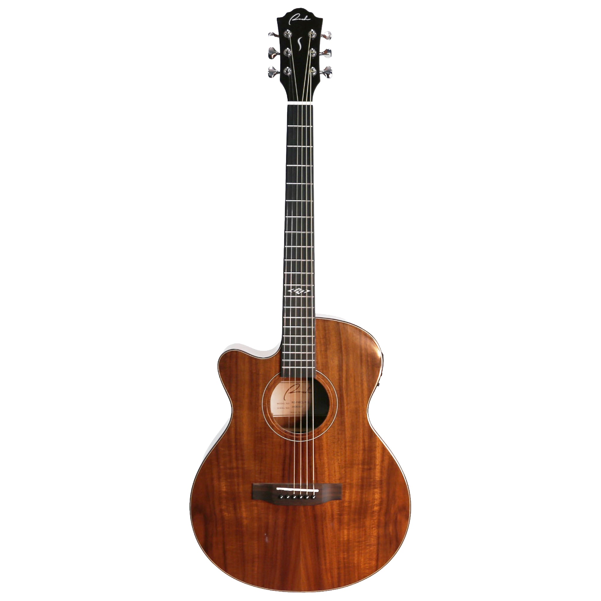 Ranch 'Series 48' Left Handed Folk Cutaway Acoustic-Electric Guitar (Natural Gloss)