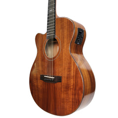 Ranch 'Series 48' Left Handed Folk Cutaway Acoustic-Electric Guitar (Natural Gloss)