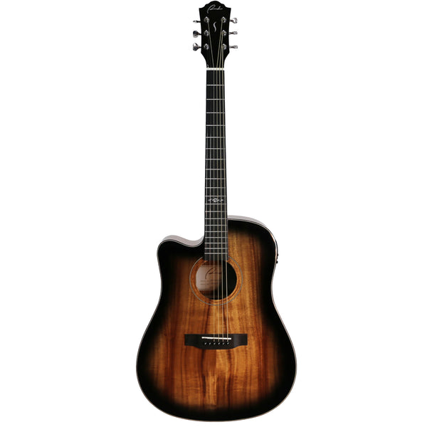 Ranch 'Series 49' Left Handed Dreadnought Cutaway Acoustic-Electric Guitar (Blackburst Gloss)