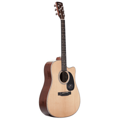 Saga '700 Series' Engelmann Spruce Dreadnought Acoustic-Electric Cutaway Guitar (Natural)