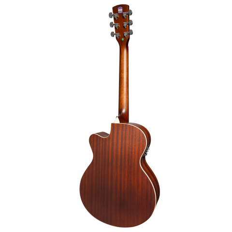 Saga '700 Series' Engelmann Spruce Folk Acoustic-Electric Cutaway Guitar (Retro)