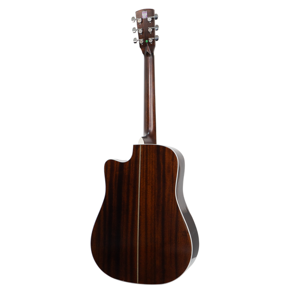 Saga A1DCE All Solid Spruce Sapele Acoustic-Electric Guitar (Natural)