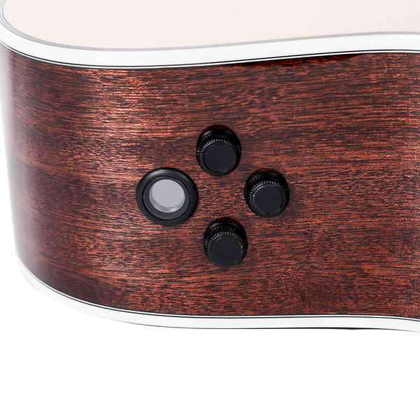 Saga A1DCE All Solid Spruce Sapele Acoustic-Electric Guitar (Natural)