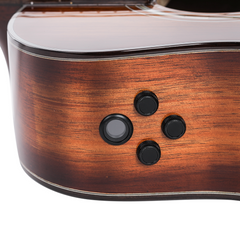 Saga K1G Solid Koa Black Wood Acoustic-Electric Guitar (Natural)