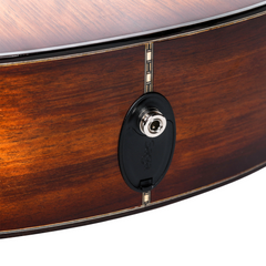 Saga K1G Solid Koa Black Wood Acoustic-Electric Guitar (Natural)