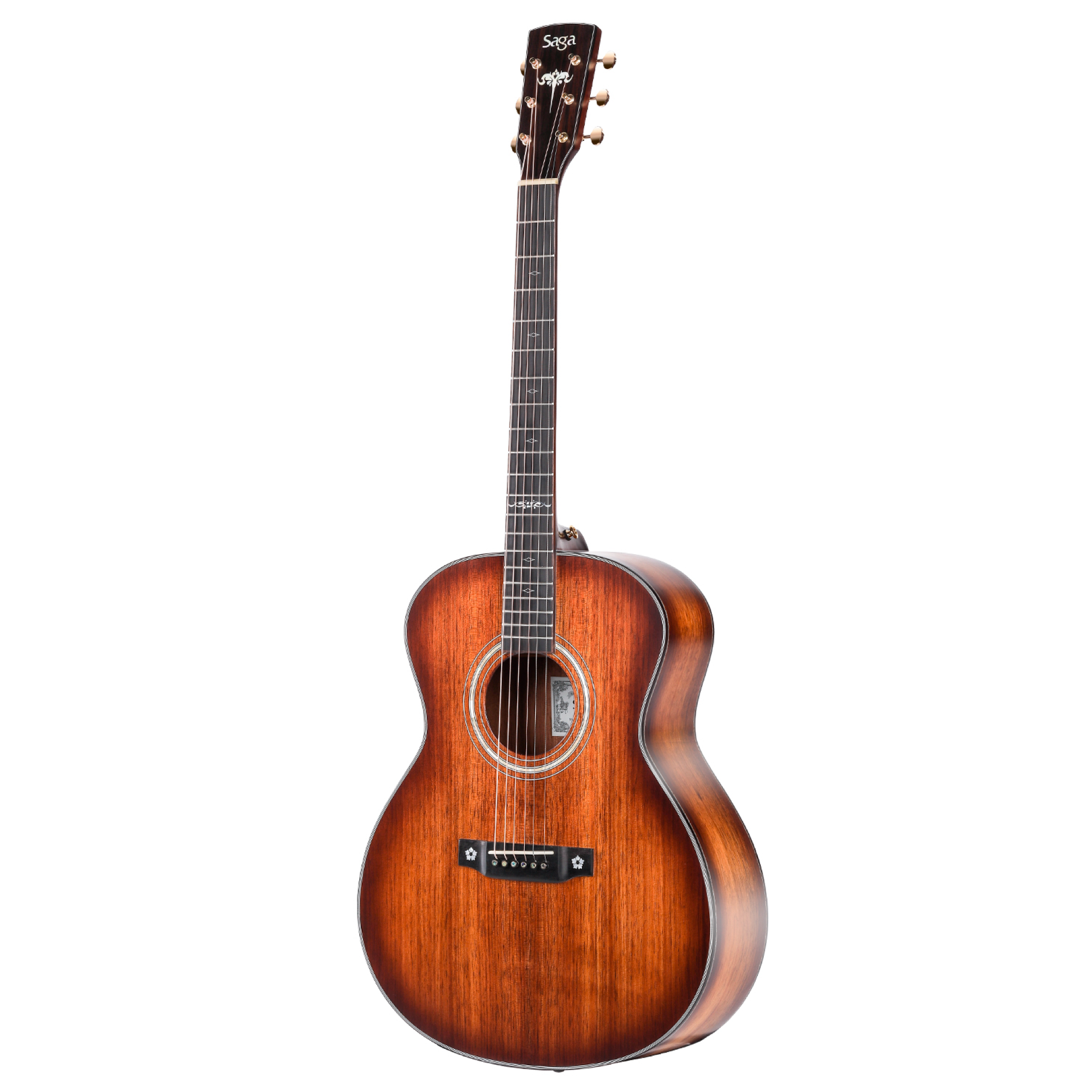 Saga K1GNE Solid Koa Acoustic-Electric Guitar (Natural)