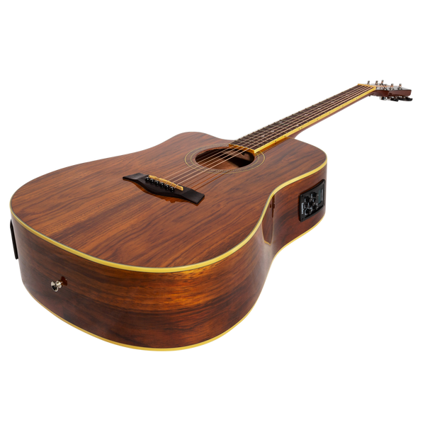 Sanchez Left Handed Acoustic-Electric Dreadnought Cutaway Guitar Gloss (Rosewood)