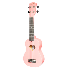 Sanchez 'Friendly Folk' Soprano Ukulele (Pink / Heart Soundhole)