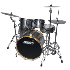 Sonic Drive 5-Piece Pro PLUS Series Drum Kit with Silent Cymbals (Iron Grey Sparkle)