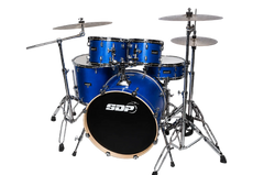 Sonic Drive 5-Piece Pro Series Drum Kit with Silent Cymbals (Metallic Blue)