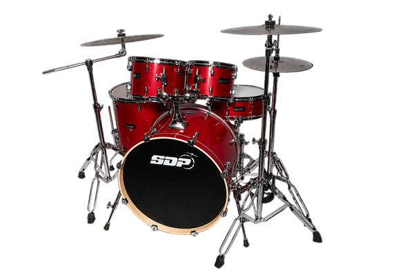 Sonic Drive 5-Piece Pro Series Drum Kit with Silent Cymbals (Metallic Red)