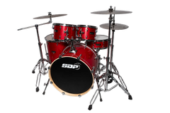 Sonic Drive 5-Piece Pro Series Drum Kit with Silent Cymbals (Metallic Red)