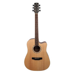 Timberidge '1 Series' Spruce Solid Top Acoustic-Electric Dreadnought Cutaway Guitar (Natural Satin) *Includes Brad Clark 'Supernatural' Pickup-TRC-1X-NST
