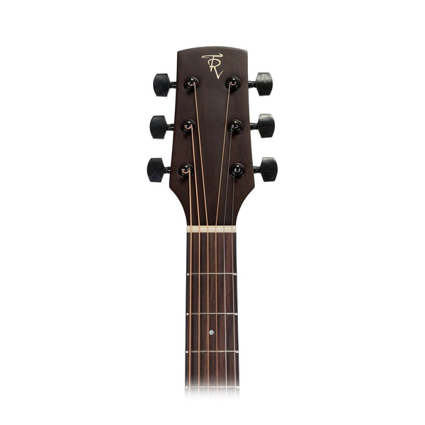 Timberidge Mahogany Solid Top Acoustic Electric Small Body Cutaway Guitar (Natural Satin)