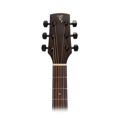 Timberidge Mahogany Solid Top Acoustic Electric Small Body Cutaway Guitar (Natural Satin)