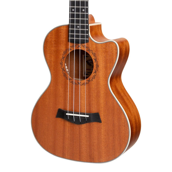 Mojo 'Traditional Series' All Mahogany Cutaway Tenor Ukulele with Gig Bag (Natural Satin)