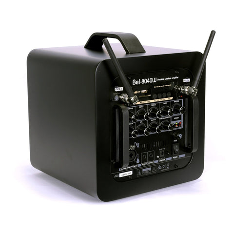 Belcat Compact 40 Watt Two-Channel Rechargeable Wireless PA System (Black)