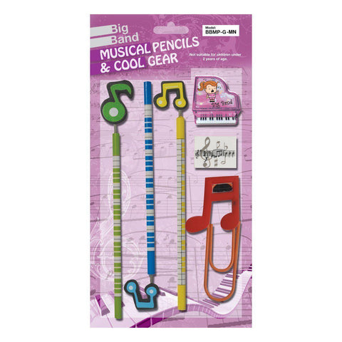 Big Band Pencil Set (Musical Note Pink)-BBMP-G-MN