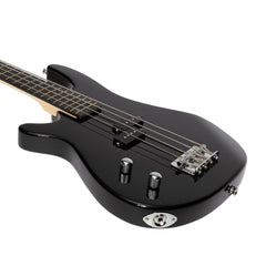 Casino '24 Series' Left Handed Tune-Style Electric Bass Guitar Set (Black)