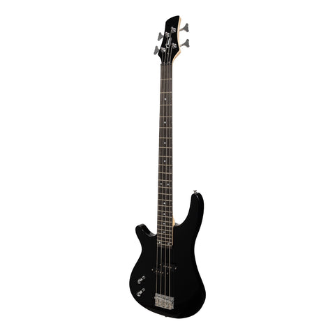 Casino '24 Series' Left Handed Tune-Style Electric Bass Guitar and 15 Watt Amplifier Pack (Black)-CP-TB1L-BLK