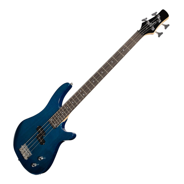 Casino '24 Series' Tune-Style Electric Bass Guitar Set (Transparent Blue)