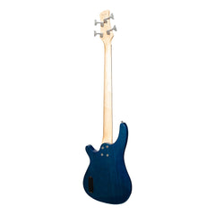Casino '24 Series' Tune-Style Electric Bass Guitar and 15 Watt Amplifier Pack (Transparent Blue)