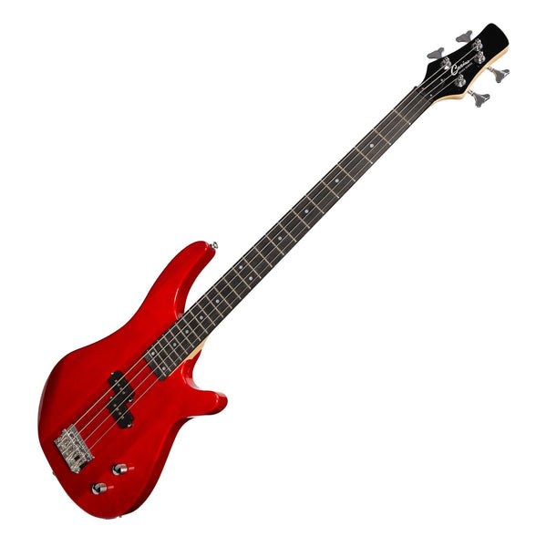 Casino '24 Series' Tune-Style Electric Bass Guitar and 15 Watt Amplifier Pack (Transparent Wine Red)