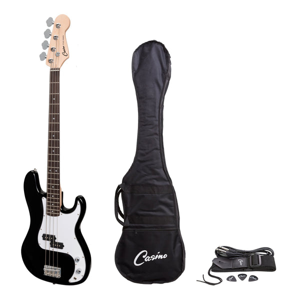 Casino P-Style Electric Bass Guitar (Black)-CPB-21-BLK