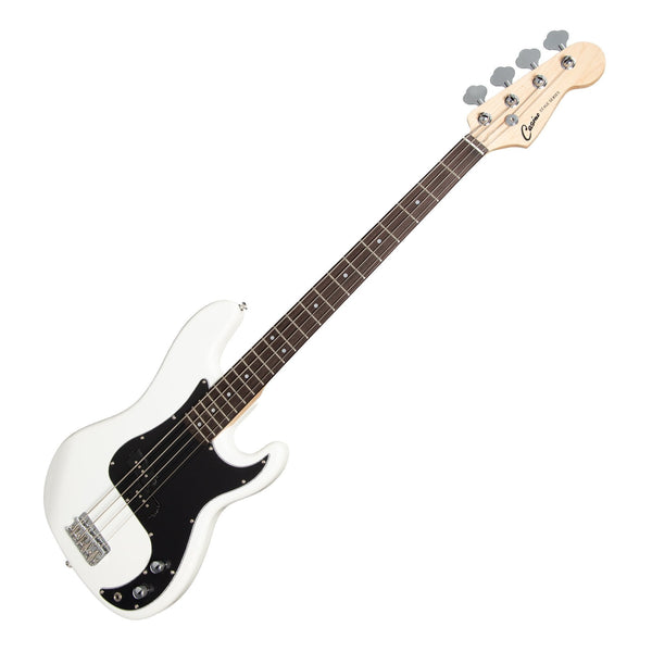 Casino P-Style Electric Bass Guitar (White)